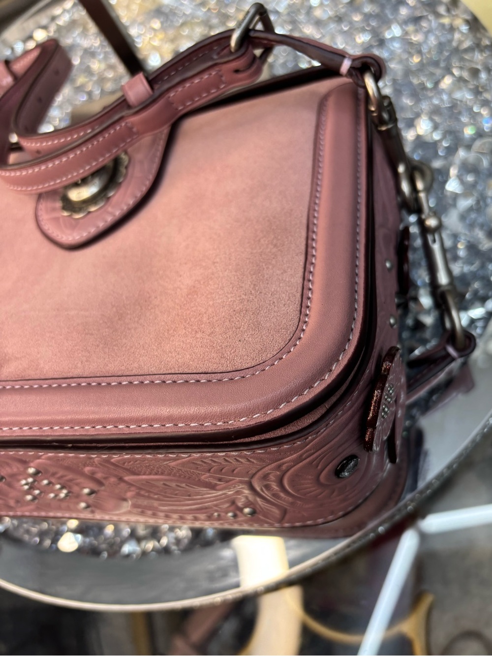 Coach 2017 Page Crossbody Bag with Tea Rose Tooling NWT - Picture 13 of 15